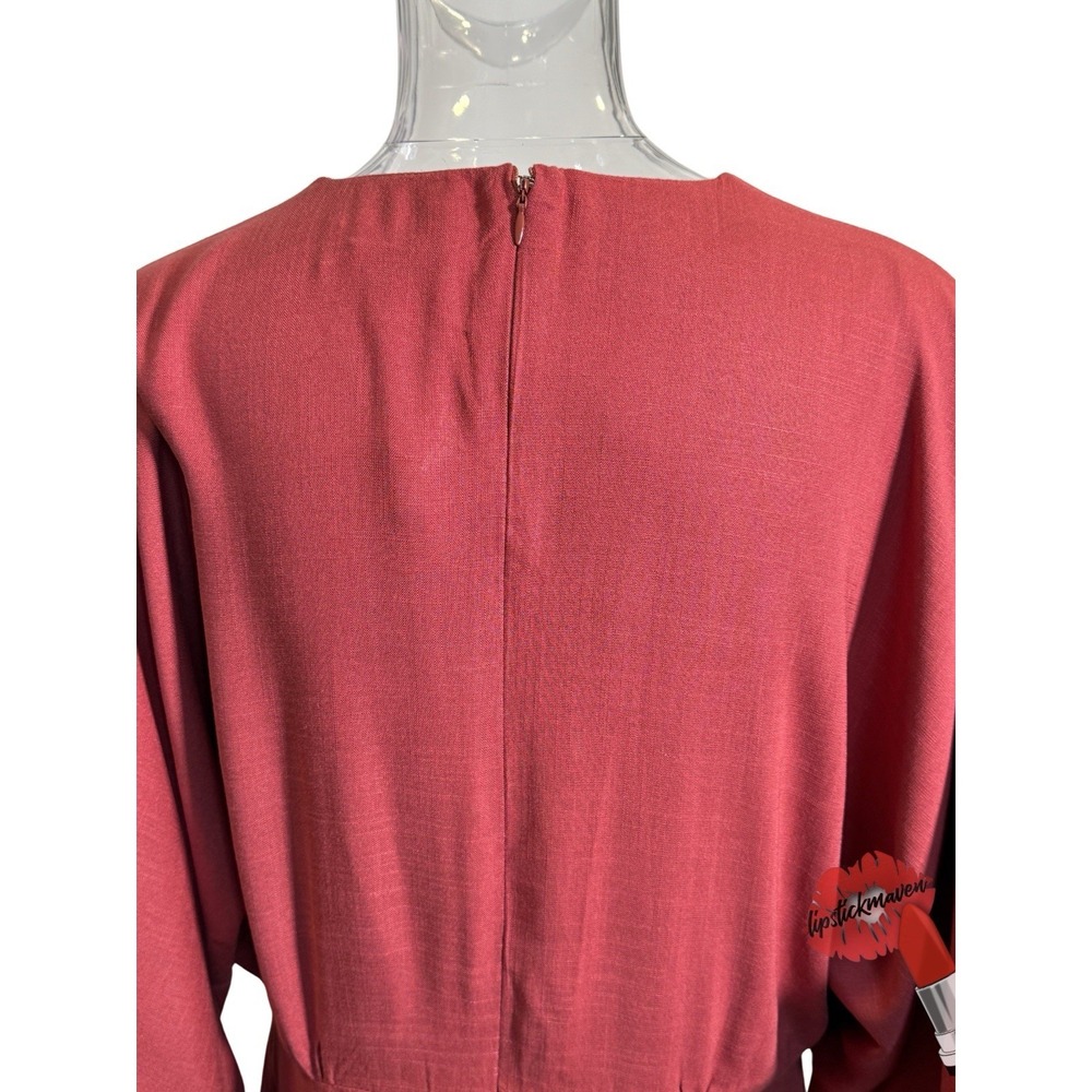 Alexia Admor Jumpsuit Women 12 Burnt Orange D3848 Flutter Sleeves NWT - Picture 9 of 16